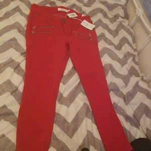 Red jeggings